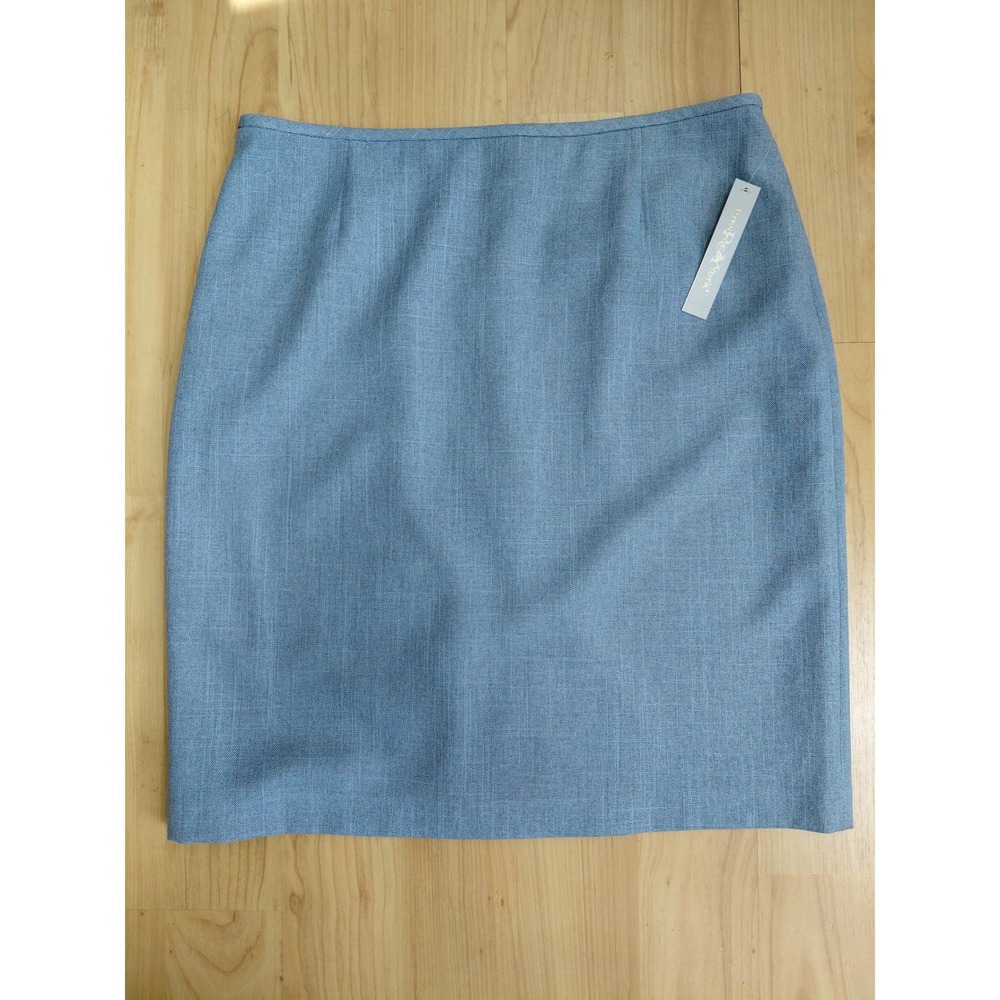 Preston & York Kelly Skirt Wedgewood Blue Pencil Lined Career Wear Size 14 NWT